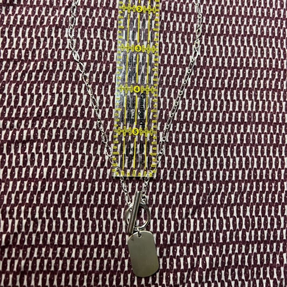 Blank Silver Dogtag Necklace
